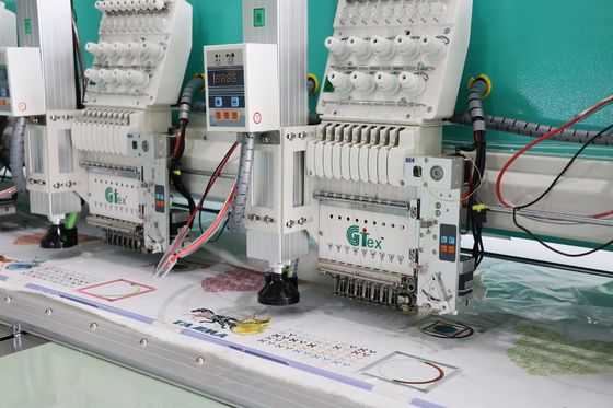 15 سر دستگاه بروکاری برش لیزر 220V 380V ماشین بروکاری پارچه کامل