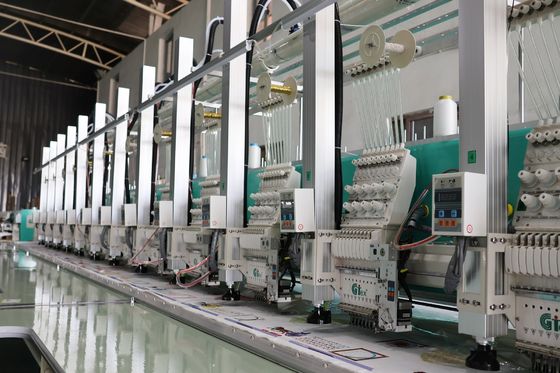 15 سر دستگاه بروکاری برش لیزر 220V 380V ماشین بروکاری پارچه کامل